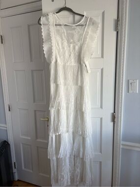 Beatrice White Tiered Lace Maxi Dress - Women's Elegant Summer Dress